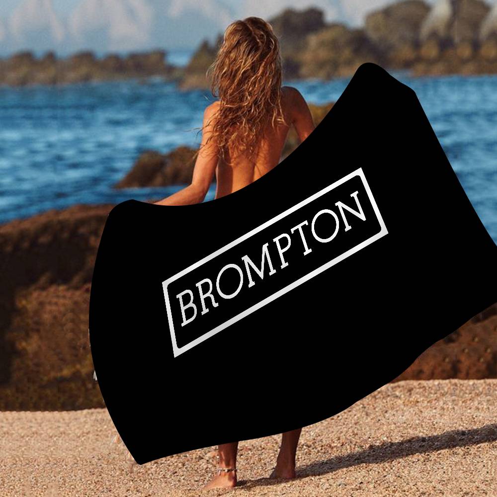 Brompton Logo Microfiber Beach Towel Absorbent Quick Dry Soft Yoga Swimming Resort Mountain Climbing Towel