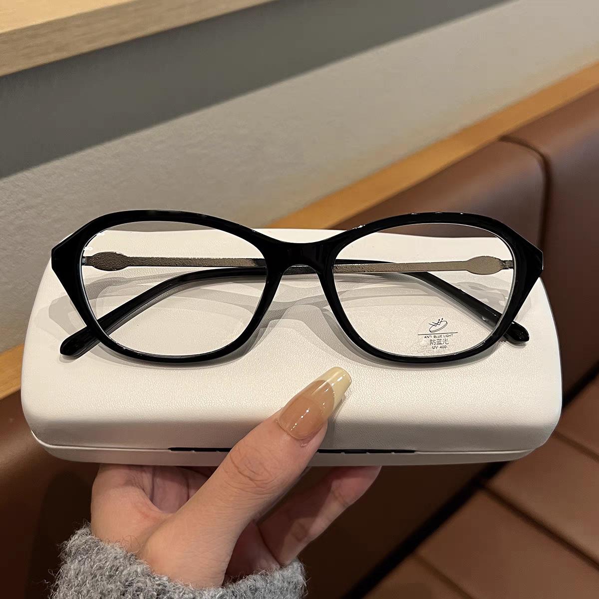 

New Fashionable Cat-eye Reading Glasses For Women Anti-blue Light Reading Glasses Retro Plain Wearable Reading Glasses JH5512 0