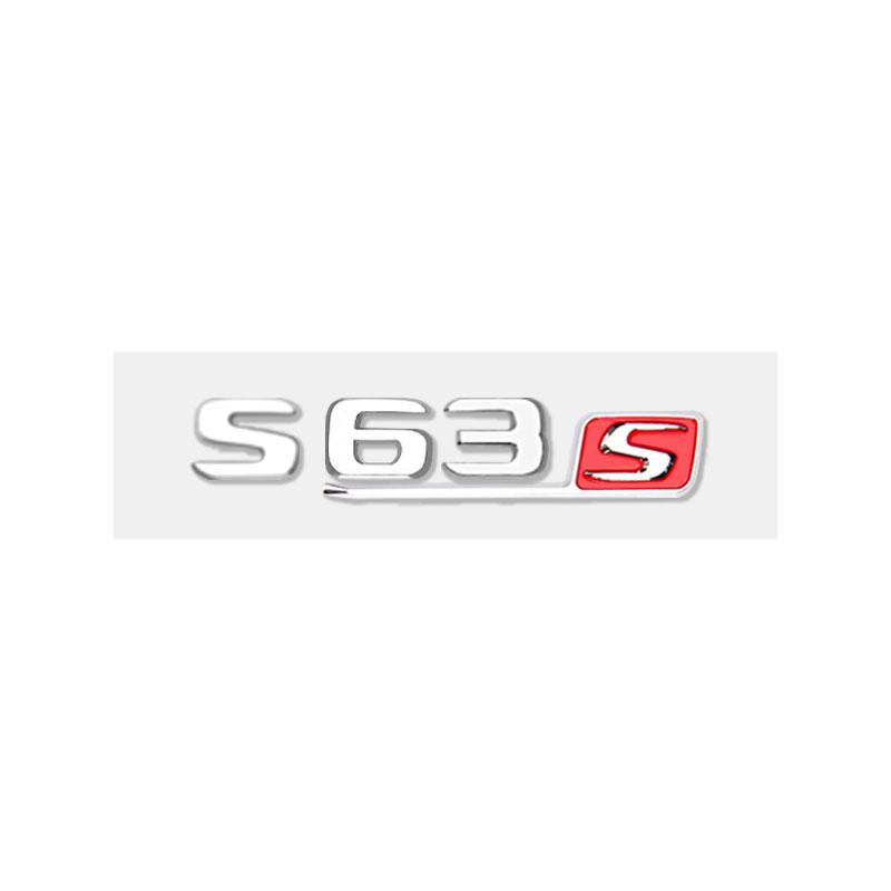 S63S Logo Badge Car Stickers for Mercedes Benz S63 Refitted Sclass 6.3AMG Fender Side Labelflag New Old Rear Trunk Displacement JO7