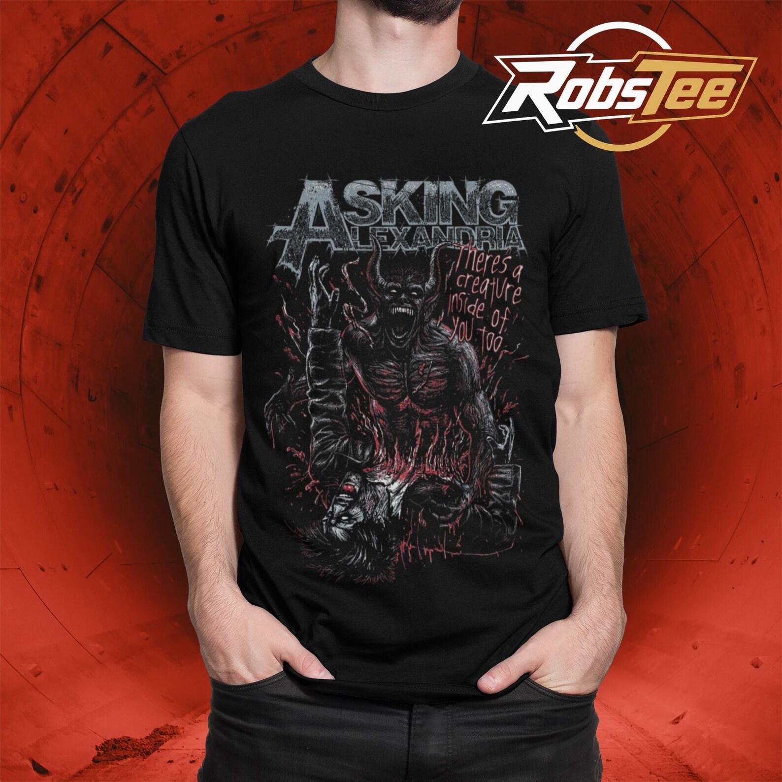 Asking Alexandria T-Shirt - Alone In A Room - Asking Alexandria Merch - Unisex Metal Tee - Gift for Metal Lovers - Premium Music Apparel S