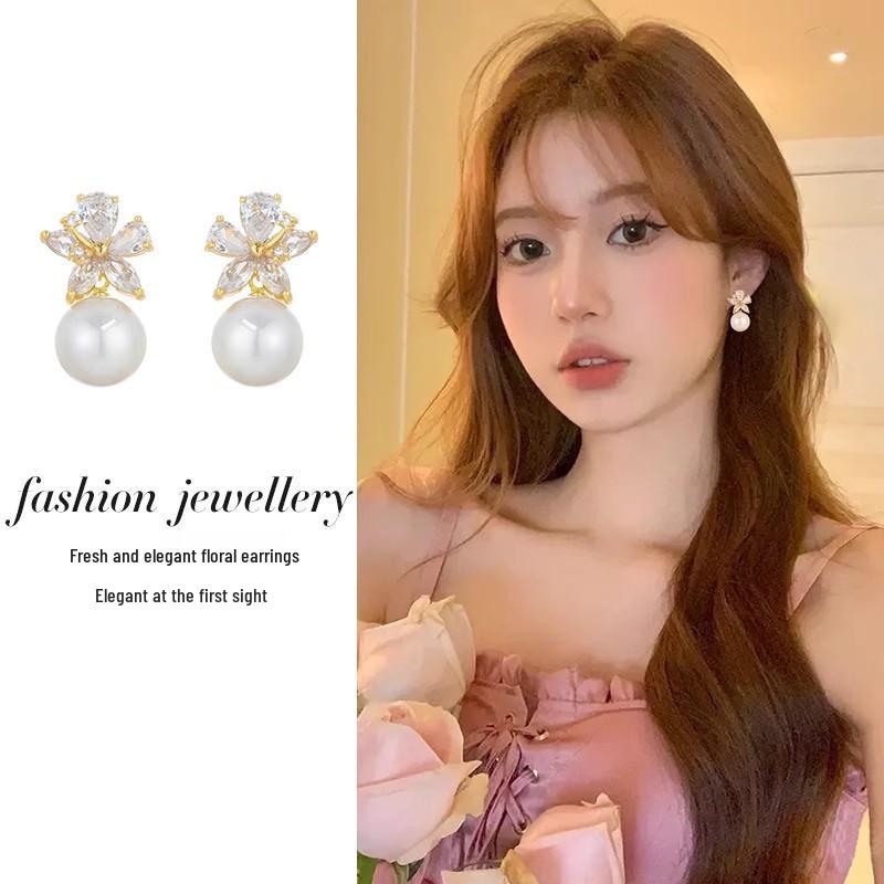 925 Silver Floral Earrings for Women - Elegant Spring/Summer Design, Trendy and Cute Studs for 2026
