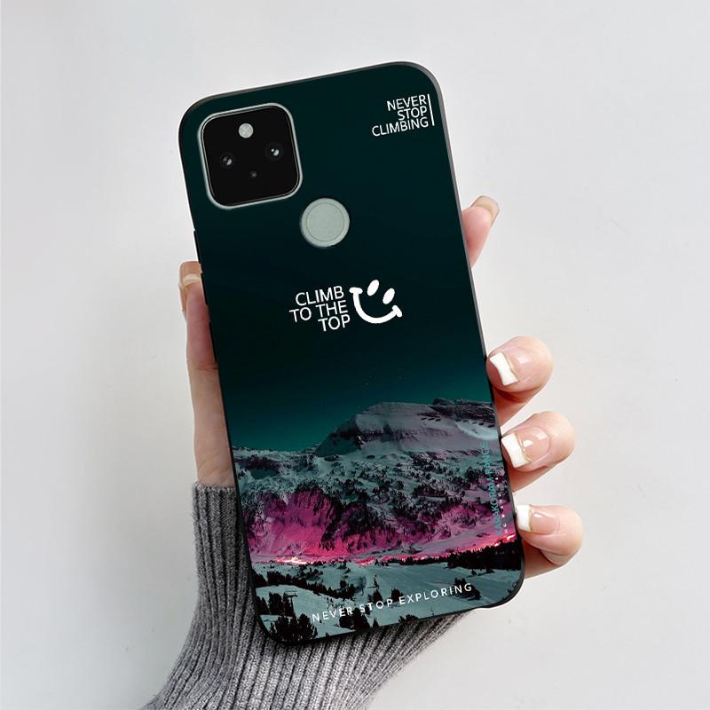For Google Pixel 5 5A Case Cute Cat Cartoon Love Heart Silicone Soft TPU Back Cover For Pixel 5 5a Shockproof Protective Coque