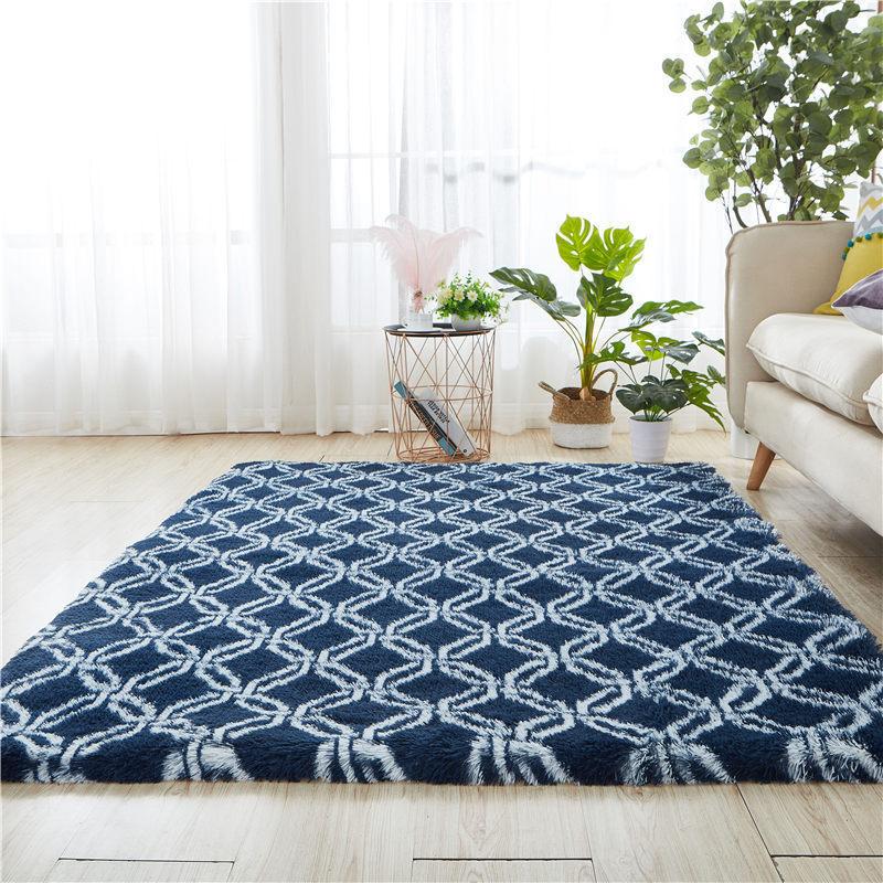 Solid Color Silk Wool Carpet Variegated Tie-Dye Gradual Change Floor Mat Room Coffee Table Mat Internet Celebrity Hair Covered Balcony Bay Window Mat