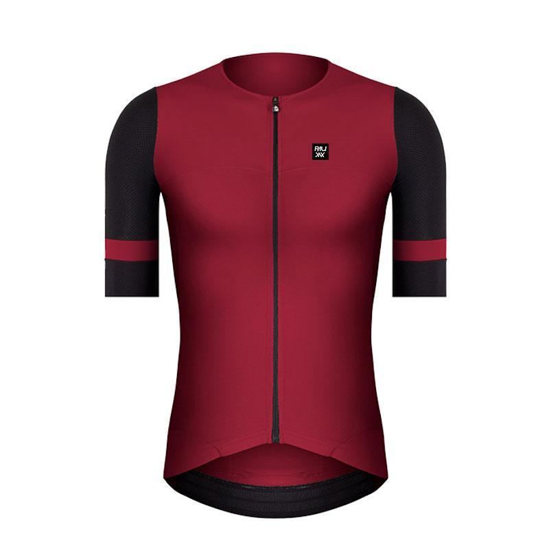 Summer PRO AERO Elastic Sleeve Cycling Clothing Man Red Senior Breathable Cycling Jersey Set Mountain Bicycle Road Riding Jersey