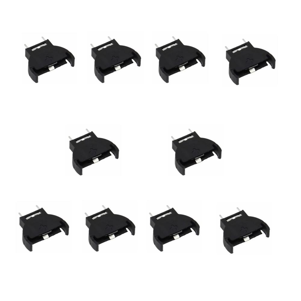 10/20PCS CR2032 Battery Holder Coin Cell Button Socket Holder Case 3 Pin Solder Mounting Battery Boxes Vertical Straight Button