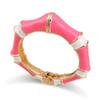 New Fashion Statement Colorful Bangle Cuff Bracelet Gold Plated Handmade Enameled Bamboo Bangle for Women Girls Party Jewelry