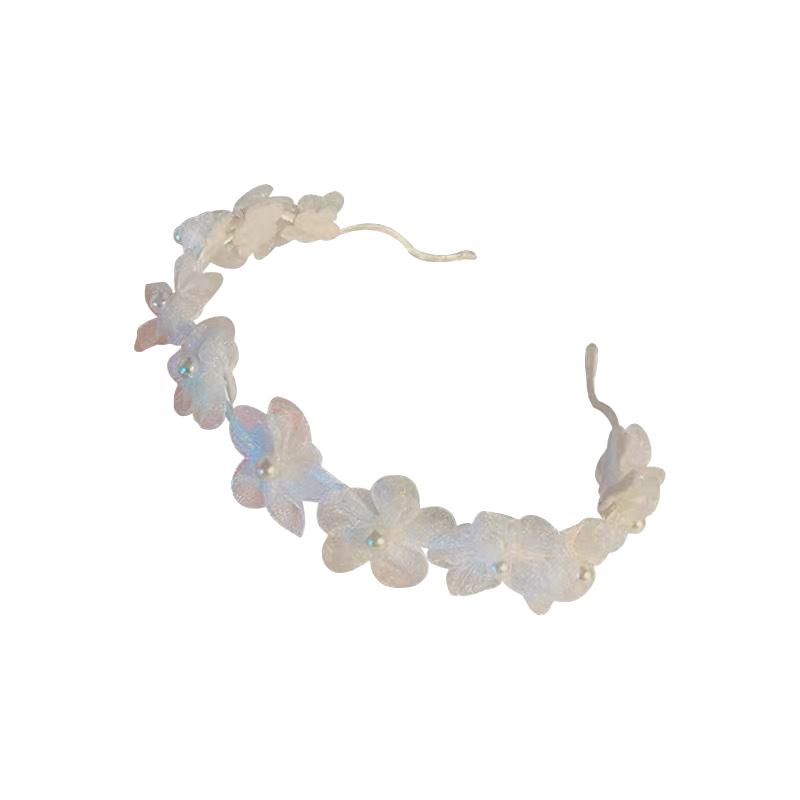 Small Fragrance White Pearl Flower Headband Female Forest Fairy Beauty High-end Headband Hairpin белый
