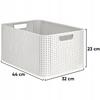 Curver Basket Storage Container Gray 30L