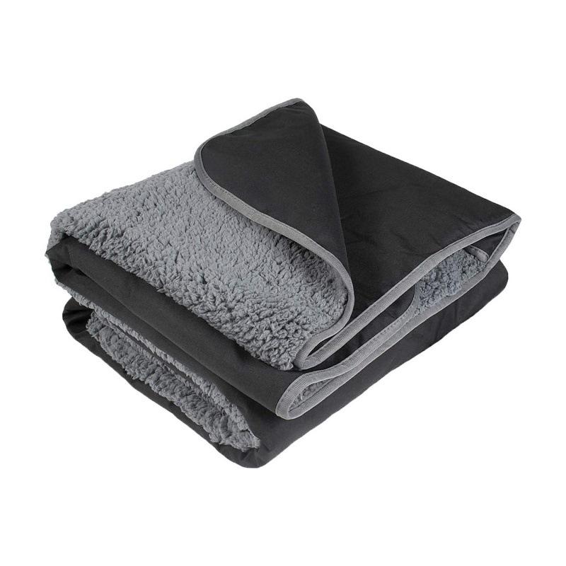 

1 шт. Портативное одеяло уличное водонепроницаемое одеяло для кемпинга одеяло для дикого кемпинга моющийся коврик для кемпинга утолщенный 130x150cm чёрный