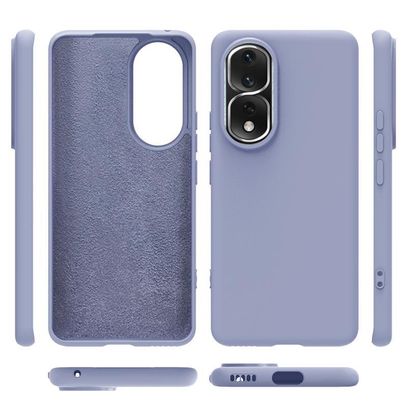 Applicable to honor X5C imitation liquid silicone mobile phone case Honor Magic8 solid color silicone inner flocking protective case