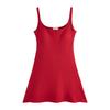 Women's Fixed One-piece Bra Pad Halter Dress Summer Temperament New Waist Slim Sexy Hot Girl Short Skirt