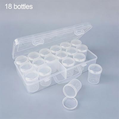 6/12/18/20 Bottles Clear Plastic Plastic Storage Box Multiple Slots with Lids Bead Organizer Box Storage Container Case