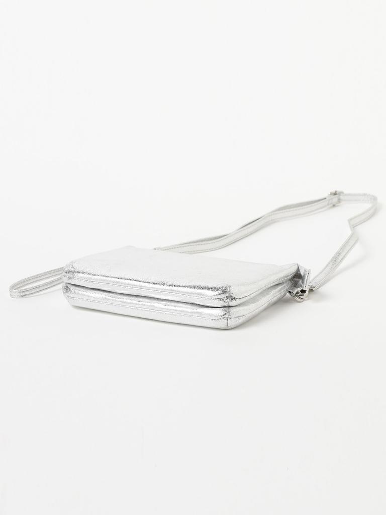 B:MING LIFE STORE by BEAMS Leather Multi Shoulder Bag, Women's, Silver, One Size