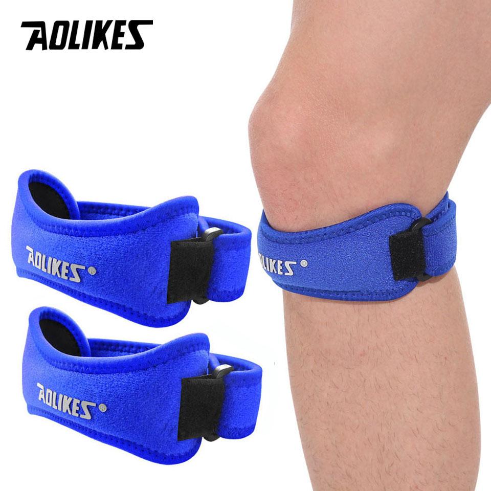 Aolikes 1Pair Knee Braces Adjustable Patellar Stabilizer Band For Knee Pain Support Basketball Running
