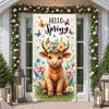 Spring Event Display Spring Pattern Hello Spring Banner Cute Cartoon For Home Decoration Indoor Event