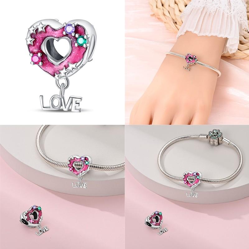 100% Copper Love Mother And Daughter Charms Fitoriginal Bracelets Diy Jewelry Making For Women Gift