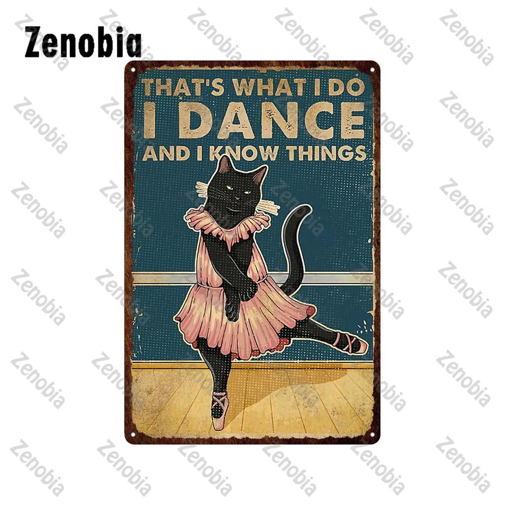 Animal Pet Black Cat Metal Poster Funny Vintage Plaque Metal Signs Tin Signs Cat Sitting On Toilet Tin Plate for Bathroom Decor