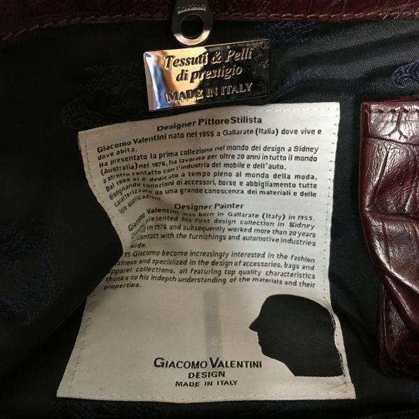 2way! Orobianco Briefcase Boston Bag Document Business Bag Dark Navy Strap Included(USED)