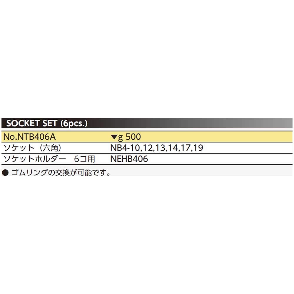 Kyoto Tool Nepros Socket Set Set (KTC) NTB406A, 12.7mm Drive, 6-Piece