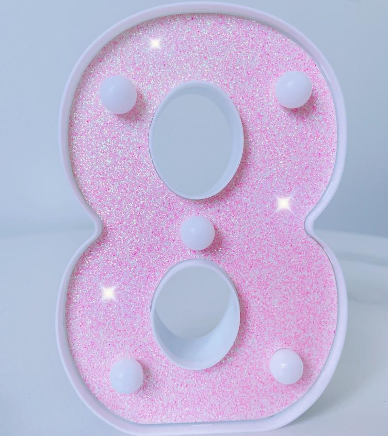 Pink LED Letter Light for Celebrations and Proposals