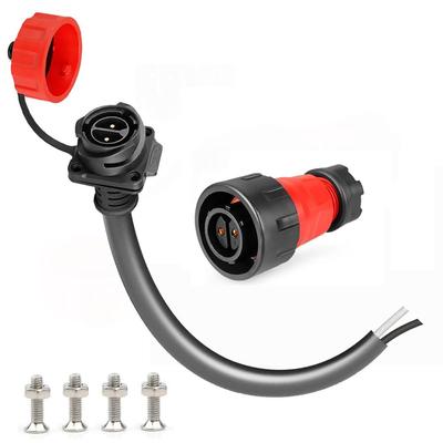 2 Pin Waterproof Aviation Connector IP68, Compatible with 35A Camper External Power Generator Yacht