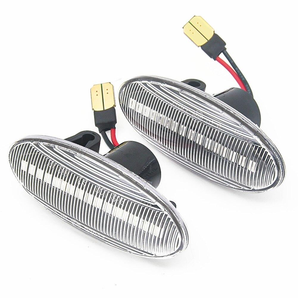 2Pcs Side Marker Lights Dynamic LED Turn Signal Light For Nissan Qashqai J10 X-trail T31 Cube Juke Leaf Micra Micra K13 Note E11
