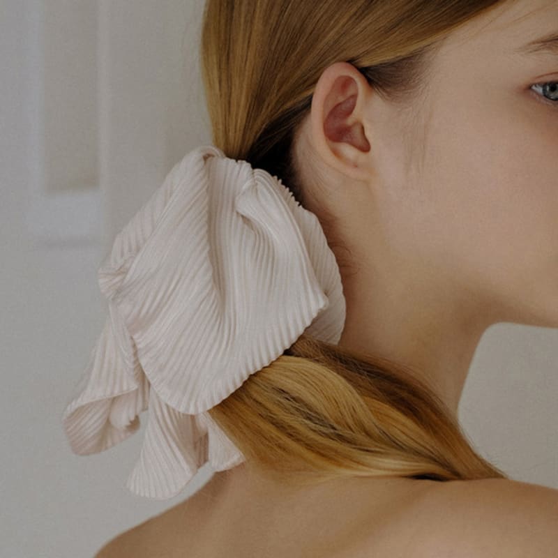 HAS HLD020 Pleated Square Scrunchie