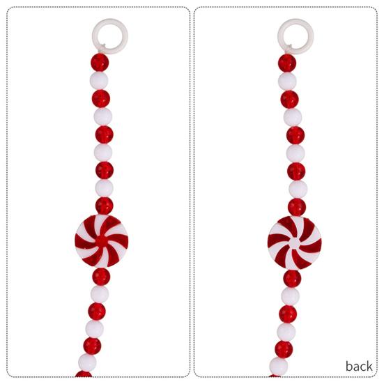 Christmas Candy Garland Plastic Peppermint Candy Bead Christmas Tree Garland for Xmas Tree Wreath Fireplace Holiday Party Supplies