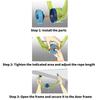 Portable Table Tennis Exerciser Door PingPong Game Hanging Table Tennis Trainer with Racket and Balls Easy To Install
