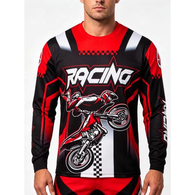 MTB Downhill Mountain Bike Long Sleeve Cycling Jersey Family Matching Outfits Off Road Bicycle Sports Riding Tee Top