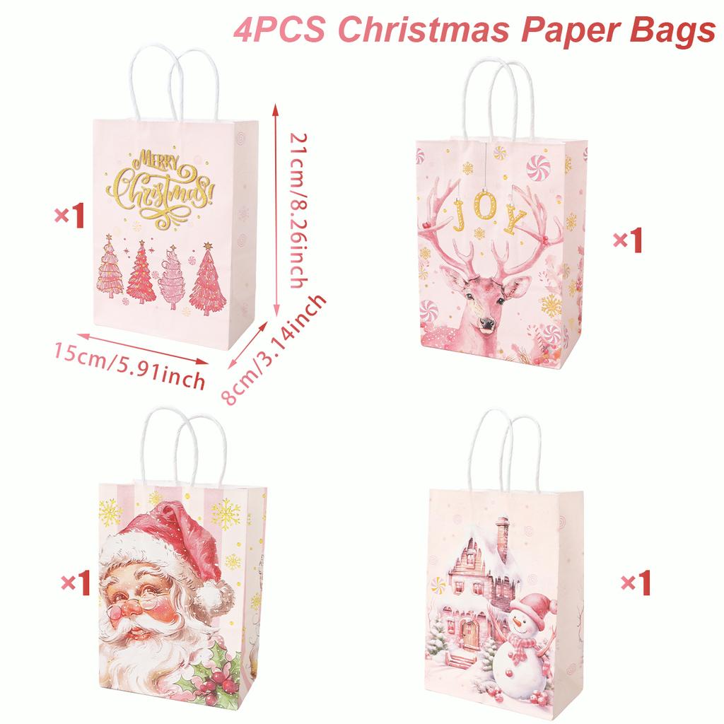 Christmas Santa Claus Paper Bag Navidad Natal Noel Tree Gift Bag Merry Christmas Decorations For Home 2025 Happy New Year 2025