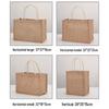 Hand-Painted Muji Jute Burlap Tote Bag for Christmas