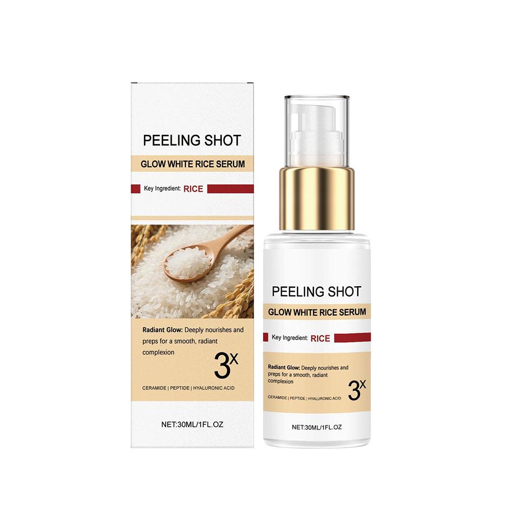White Rice Peeling Shot Glow Serum Exfoliating Cleansing Shrink Pores Remove Dead Skin Purify Oil Control Moisturizing Skin Care
