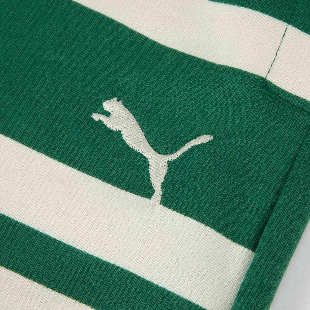 Puma Ss23 Dream Pack Series Striped Print Lace-Up Loose Casual Shorts Unisex shorts Dark-Green 539987-37