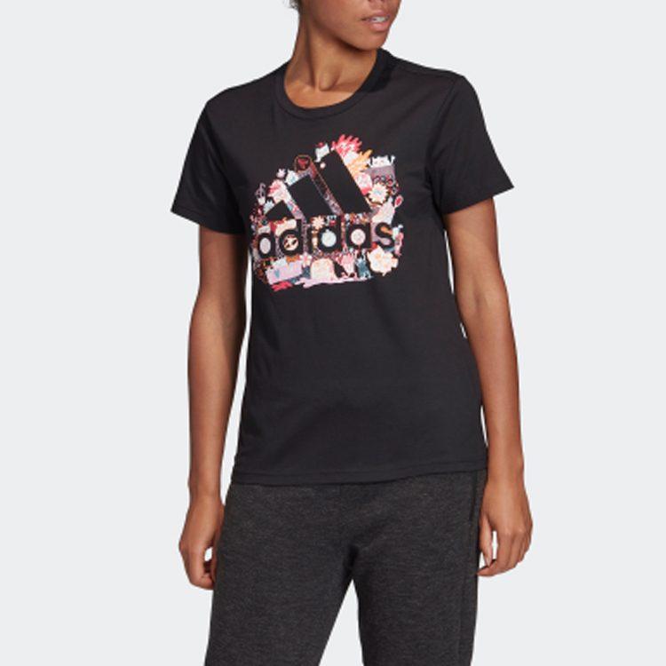 Adidas Set in Sleeve T Shirt Women's Black FJ5025
