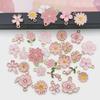 Pink Flower Oil Drop Korean Keychain & Bracelet Pendants