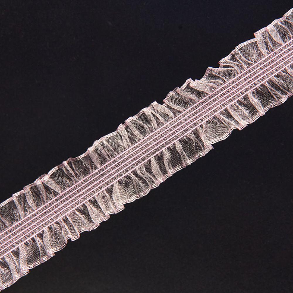 Colorful Elastic Lace Ribbon Polyester Stretch Lace Fabric New Ruffle Lace Trim  Clothing