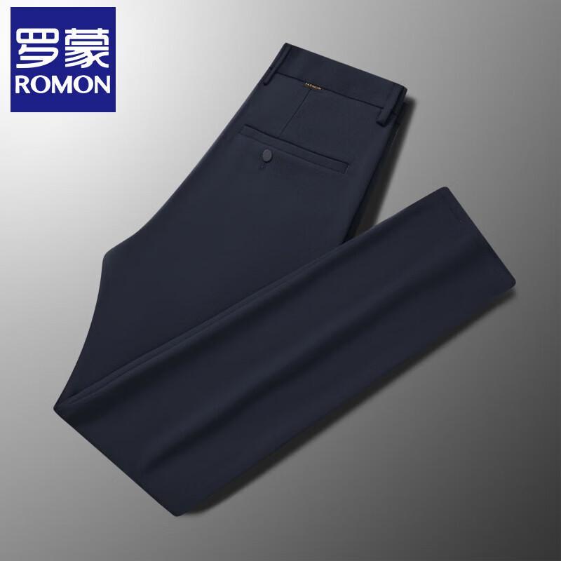 Lomon Men s Business Casual Straight-Fit Trousers 180/92A