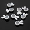50pcs Silicone Hamburg Ear Plugs, Earaccessory Fixed Tool accessories,Rabbit Ears Heart Shaped Ear Decoration Accessories