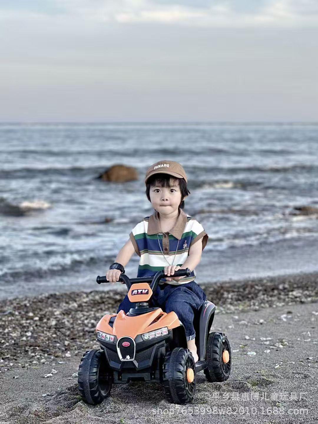 Children s Electric Ride-On Four-Wheeled Off-Road Motorcycle