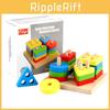 Wooden Educational Building Blocks Set For Kids With Geometric Shapes And Diy Fun