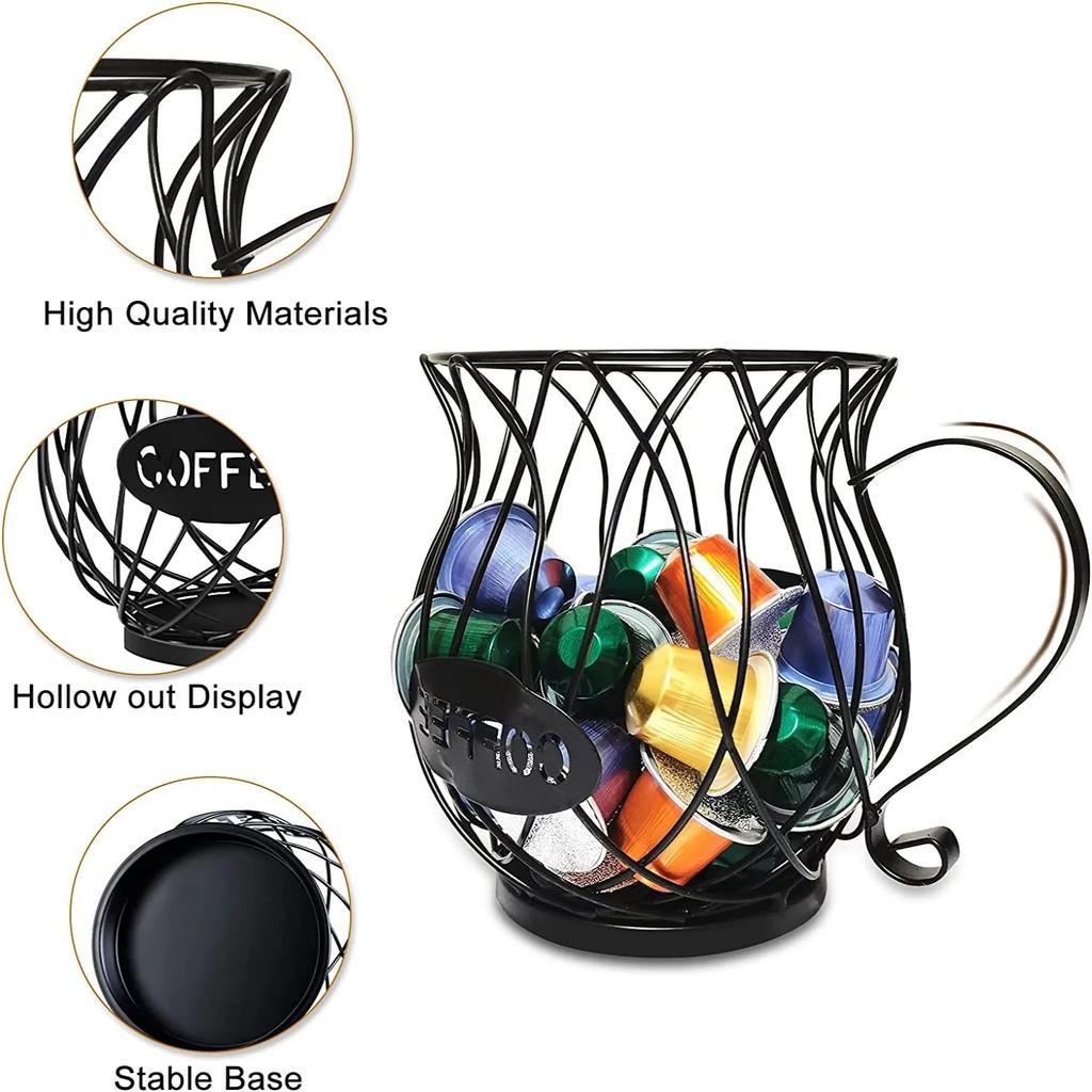 Large Capacity Coffee Pod Organizer Holder for Kitchen Countertop Convenient Stylish Storage Rack for Coffee Pod Stands Decor