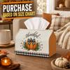 1pc Rustic Farmhouse Tissue Box with Pumpkin Harvest - Durable Napkin Holder Suitable for Car, Kitchen, Tabletop Decor - Fall Thanksgiving Decoration 