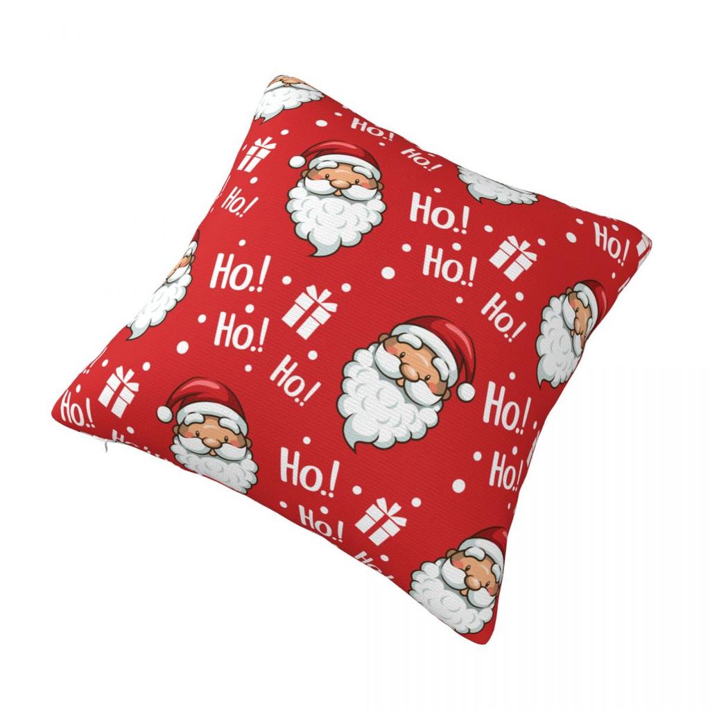 Christmas New Year Pillowcase Soft Polyester Cushion Cover Decorative Santa Throw Pillow Case Cover Bedroom Square 40*40Cm