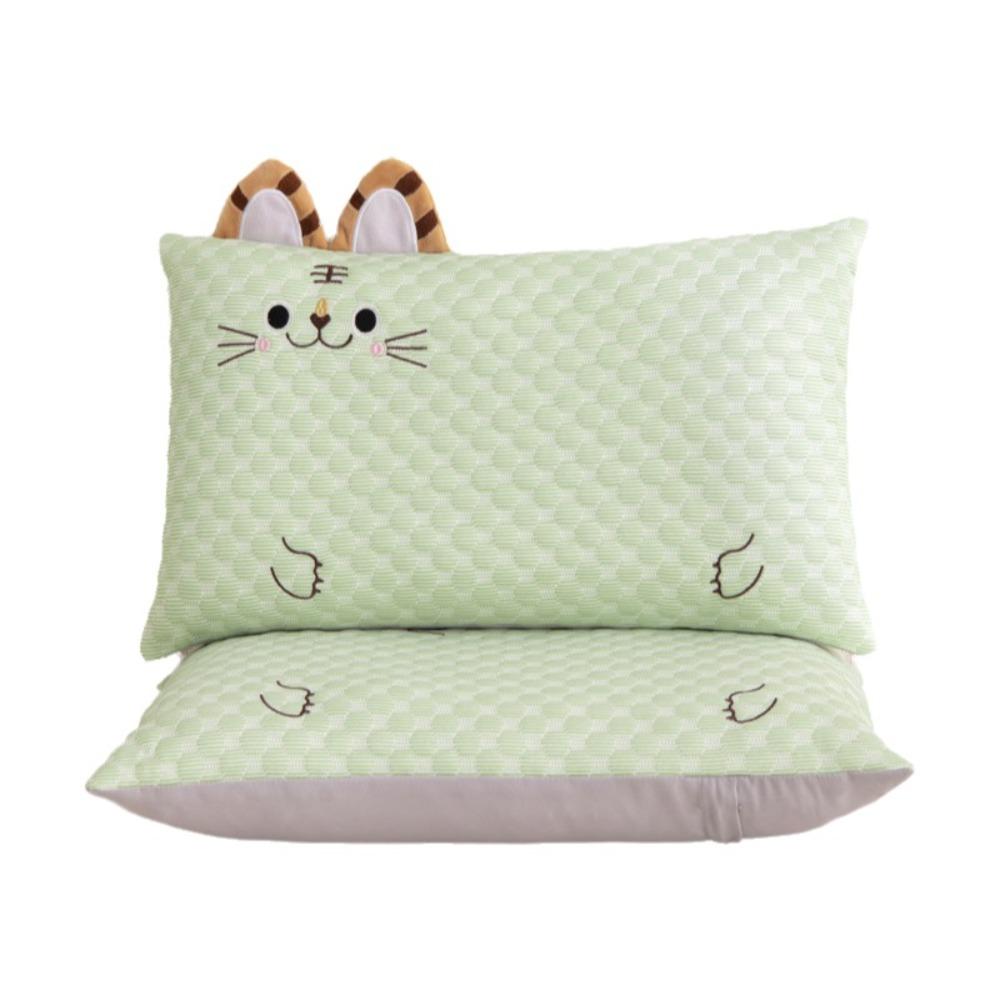 2Pcs Cartoon Pattern Summer Ice Bean Pillowcase Rectangular Pillow Protecter  Dormitory