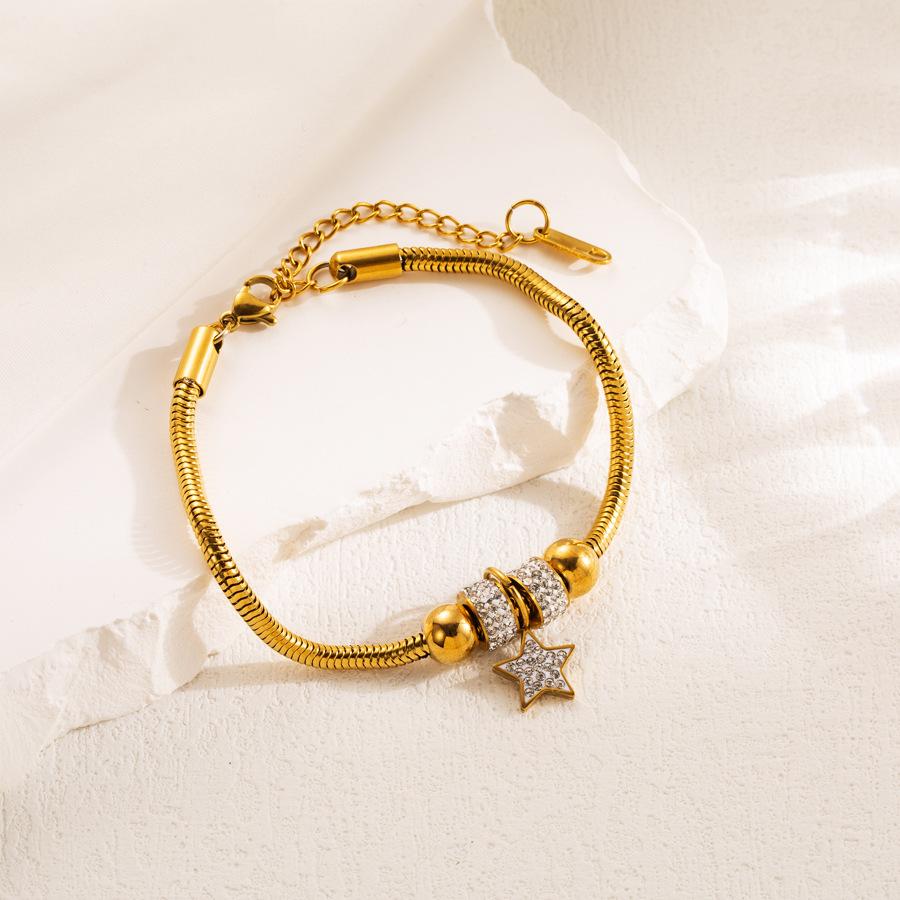 JYL TS Bracelet Fashion  Heart Star Butterfly Pendant Enhances Charm & Vitality five-pointed star античный белый