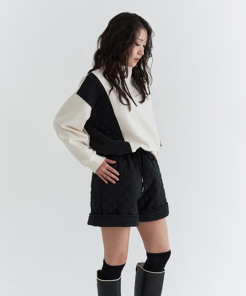 Peulleio Padded Quarter Pants _ Black