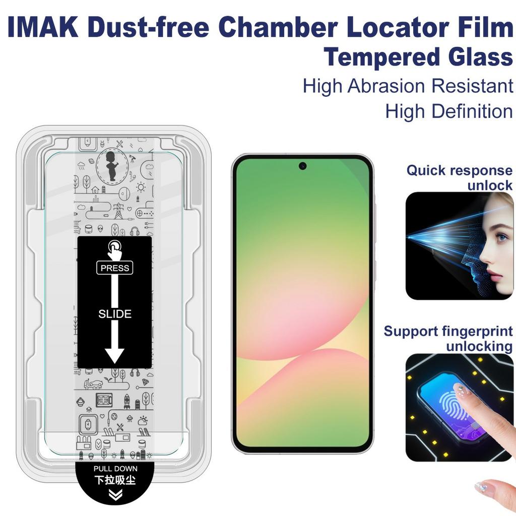 IMAK H Series For Samsung Galaxy A54 5G Tempered Glass Screen Protector Dust-free Installation Film (Fingerprint Unlock)