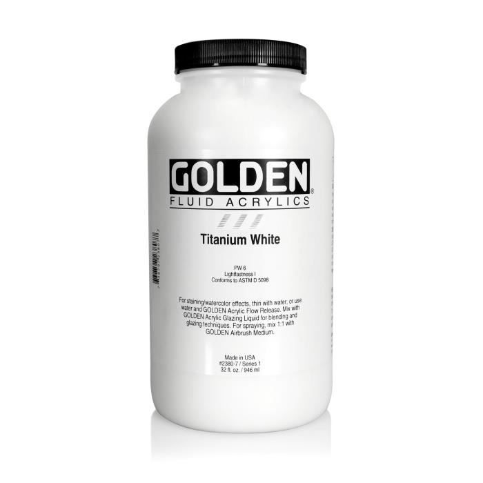 Acrylic Fluids Golden Paint 946 Ml Titanium White S1