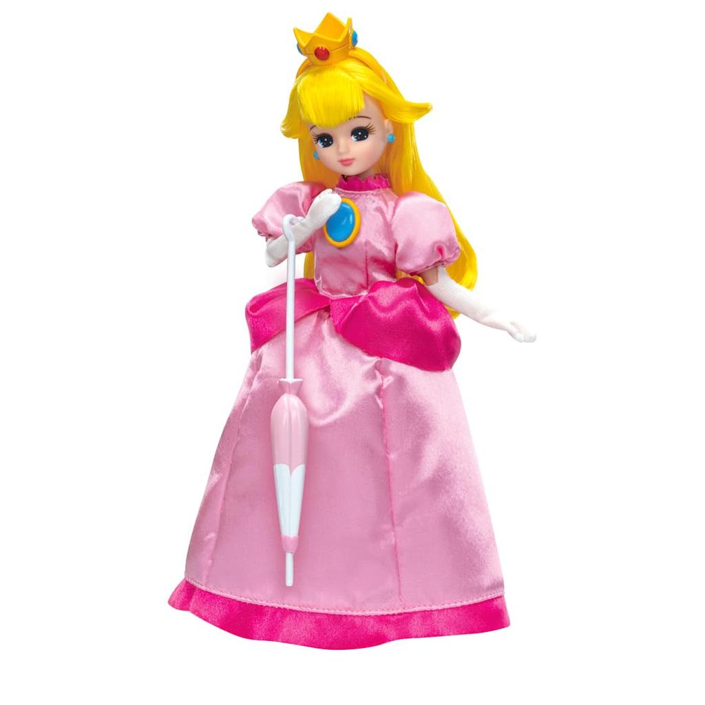 Takara Tomy Licca-chan Doll Super Mario Licca-chan Princess Peach Style Dress-up Pretend Play Toy (Ages 3 and up)